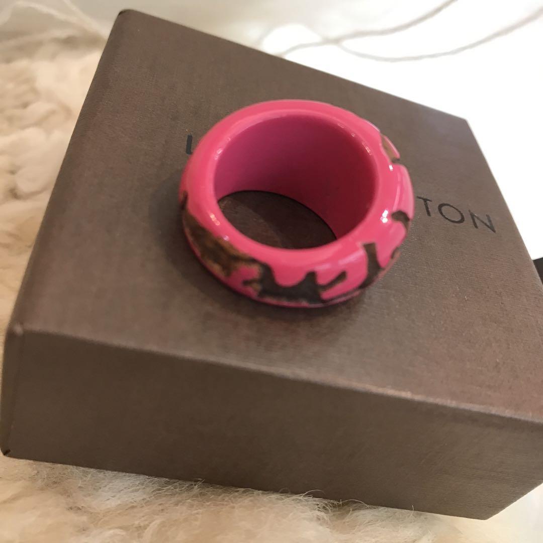 * beautiful goods *LOUIS VUITTON bar g* Leo monogram ring pink M