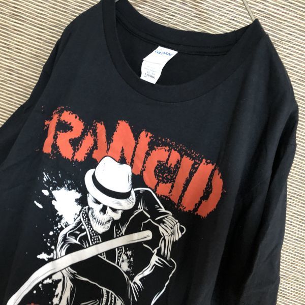 ギルダン 半袖Tシャツ　ランシド　rancid　バンT　ガイコツ　ドクロ　剣50 古着　入手困難　激レア　希少 人気　ビッグロゴ　パンクバンド_画像8