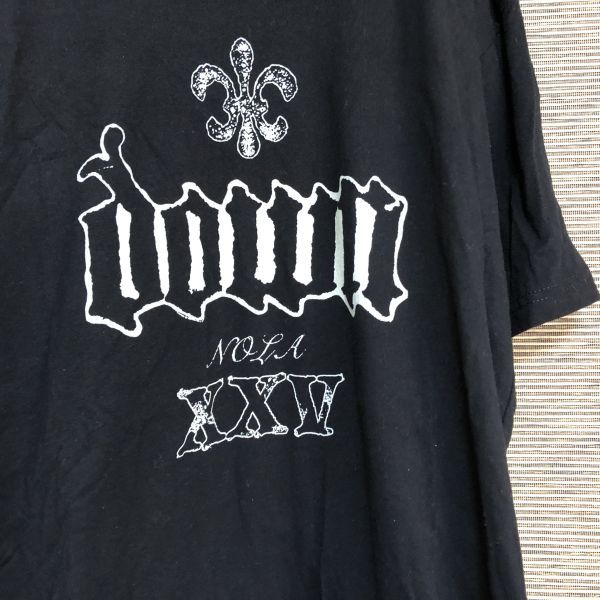 ネクストレベル　半袖Tシャツ　down nola バンT　デカロゴ　ノラ　ダウン50 古着　入手困難　激レア 希少 人気デカロゴ メタル　XXV_画像3