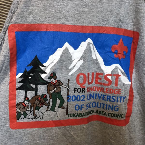 ジャージーズ　90s 半袖Tシャツ　カレッジロゴ　登山　ハイキング　山　グレー37 古着　入手困難　激レア 希少 人気 ビッグサイズ ゆるだぼ_画像2