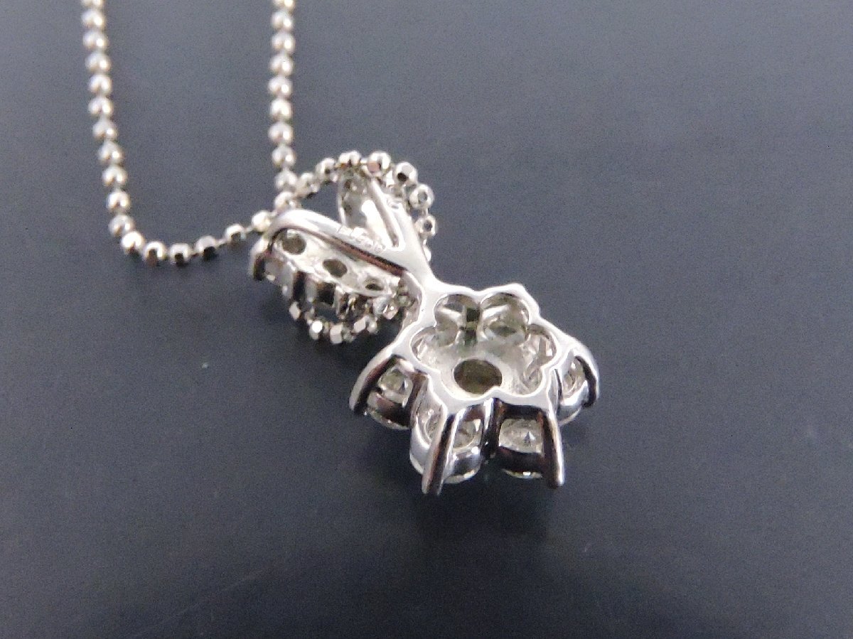 ダイヤモンド 0.50ct プラチナ pt900 pt850 ネックレス ペンダント 花