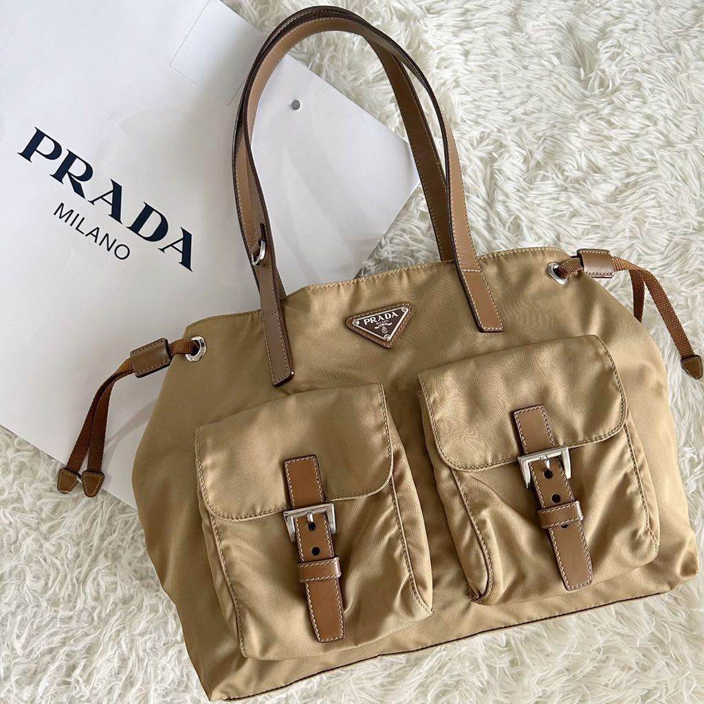 極美品□PRADA プラダ トートバッグ ハンド ショルダー 肩掛け