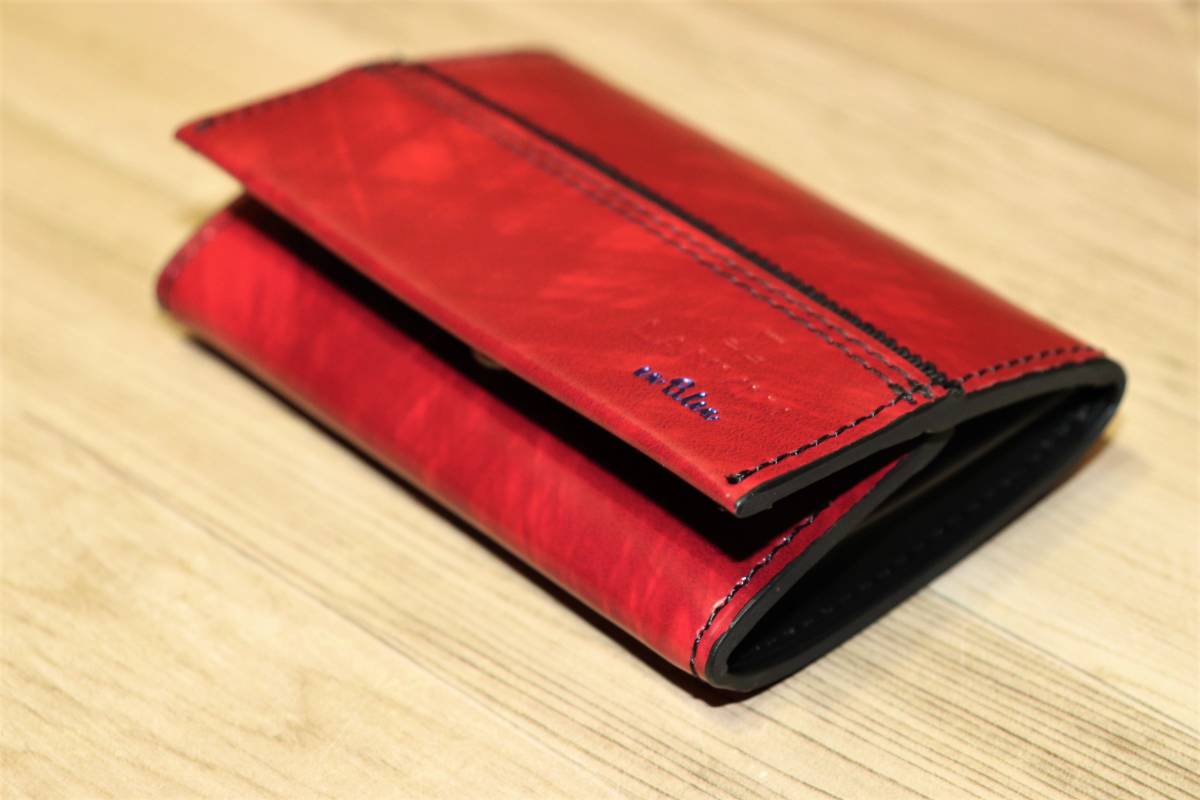 送料無料 特価即決【未使用】 LANVIN En Bleu ☆ グランシリーズ 牛革 ボックス型 小銭入れ ☆ ランバン オン ブルー 定価7700円 553601 赤 LANVIN 小銭入れ 553601赤