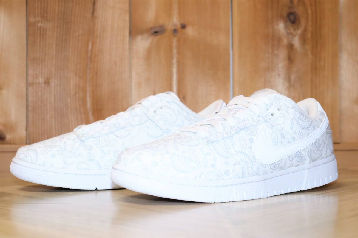 送料無料 即決【未使用】 NIKE ★ W DUNK LOW ESS Paisley (US10.5/27.5cm) ★ ナイキ ダンク ペイズリー DJ9955-100 バンダナ_画像3