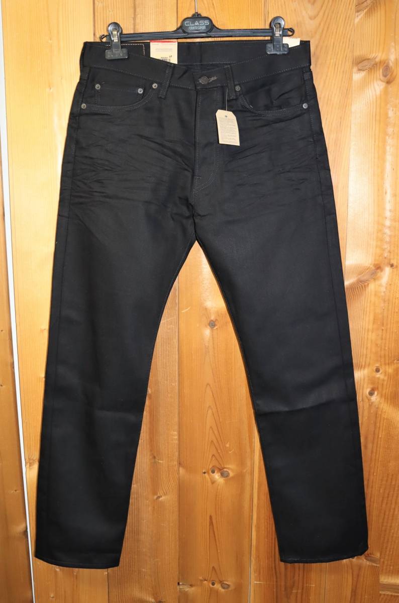 送料無料 【未使用】LEVI'S 501 STRAIGHT ブラックデニム W33/L32