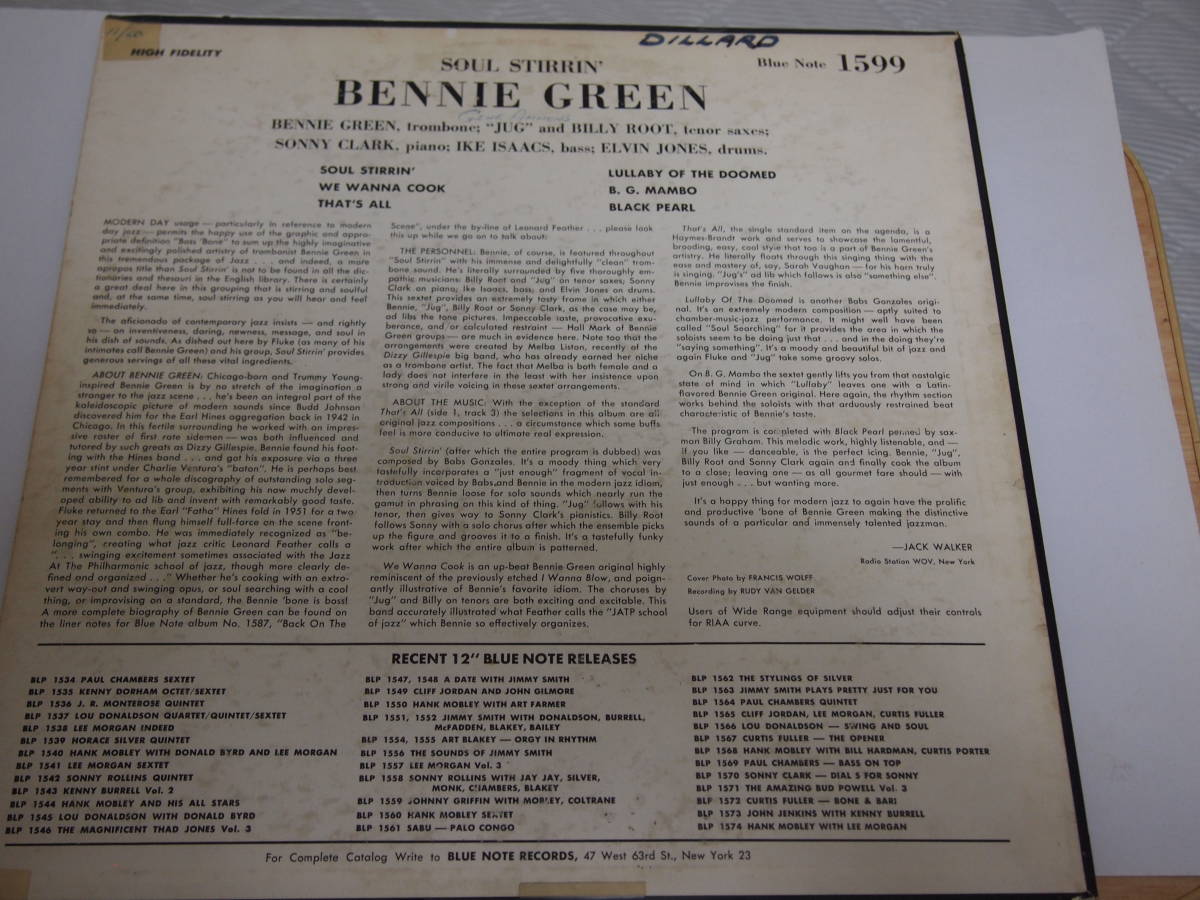中古オリジナル BENNIE GREEN/SOUL STIRRIN 202305T* - JChere雅虎拍卖代购