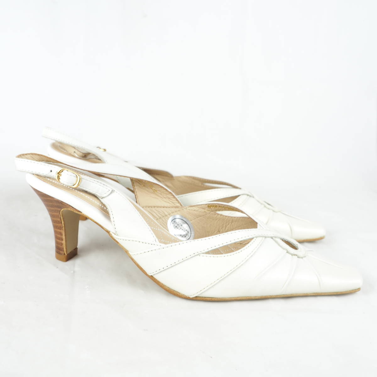 LK8262** beautiful goods *LODI*roti* lady's back strap pumps *23cm* white *