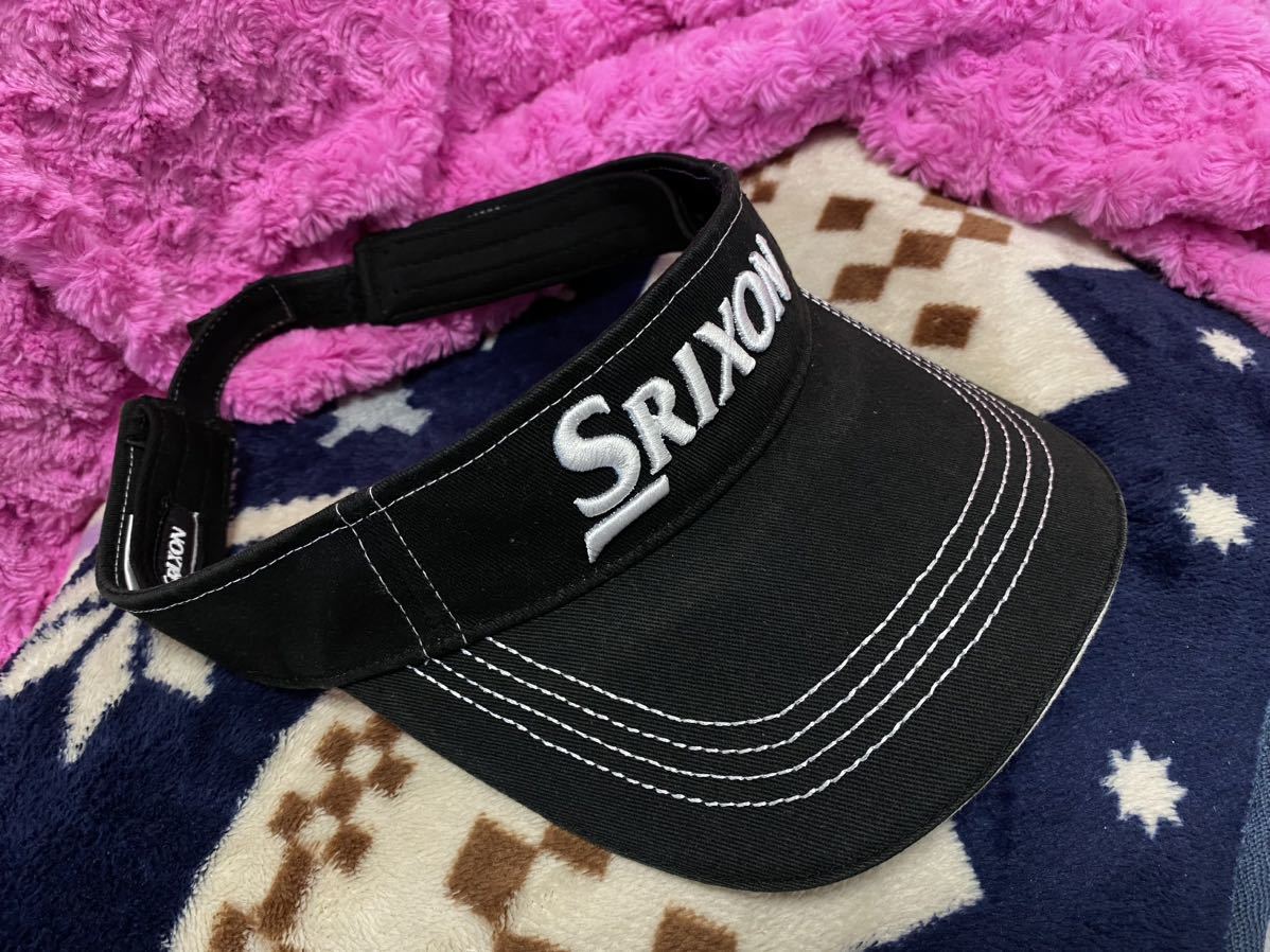  postage cheap Speed shipping! superior article * Srixon sun visor cap black *F size Golf mountain climbing tore Ran marathon 