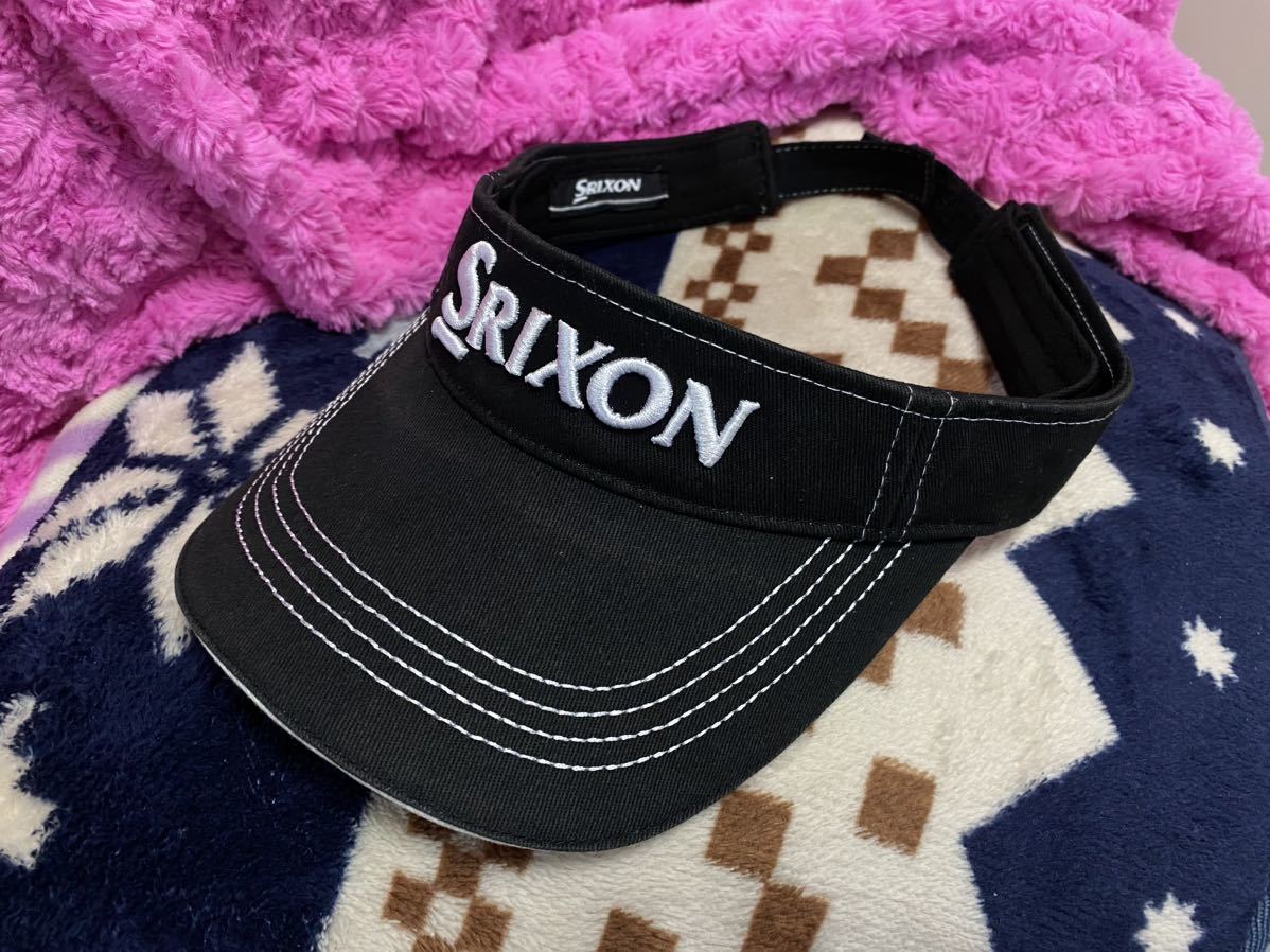  postage cheap Speed shipping! superior article * Srixon sun visor cap black *F size Golf mountain climbing tore Ran marathon 