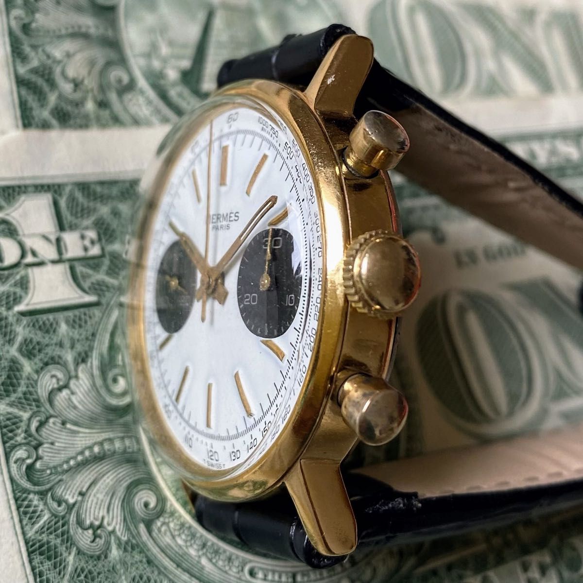 レトロな雰囲気】 エルメス HERMES メンズ腕時計 ホワイト 手巻き