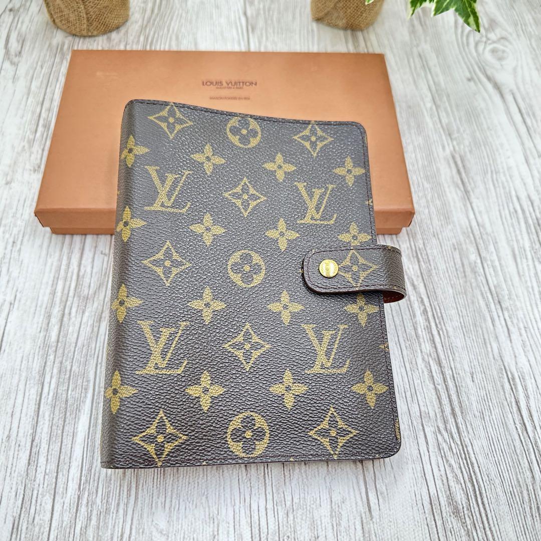 美品】LOUIS VUITTON アジェンダMM 手帳カバー イニシャル有り-