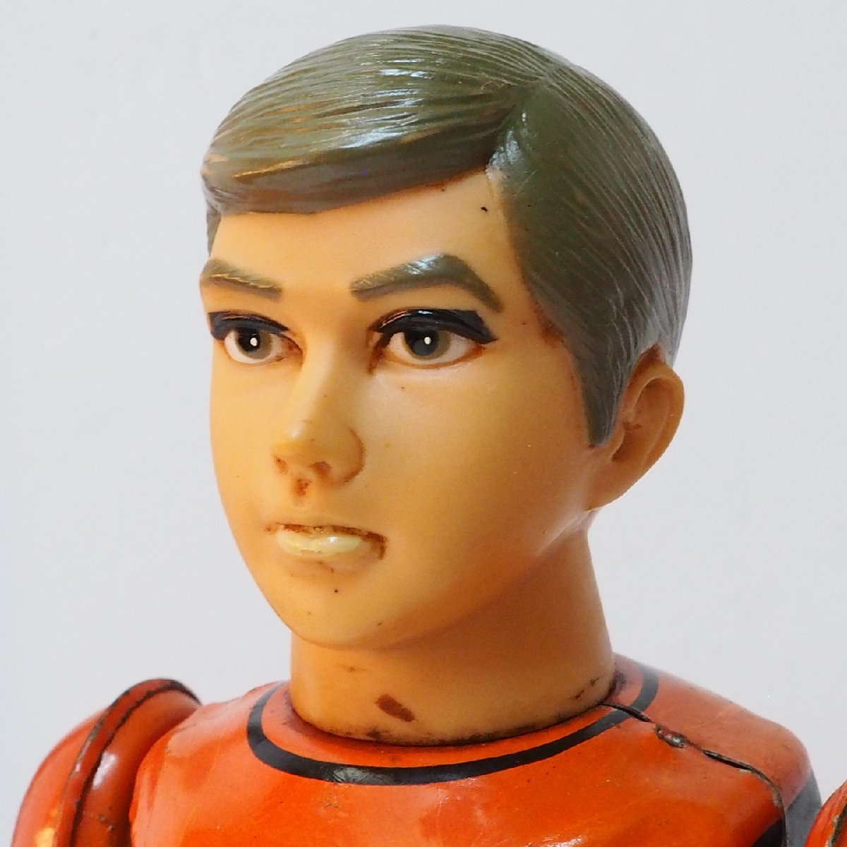 bruma.k[MAT. member mat ( Return of Ultraman ) helmet missing operation defect ] that time thing tin plate zen my walk robot TIN TOY special effects [ used ]0577