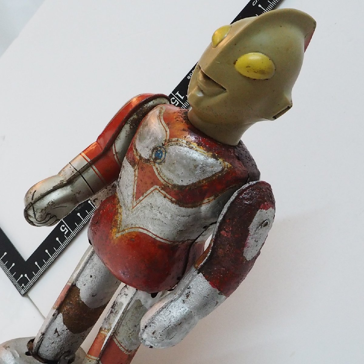 bruma.k[ Return of Ultraman ( Jack ) operation defect repair modified li paint have ] that time thing tin plate zen my walk robot TIN TOY[ used ]0575