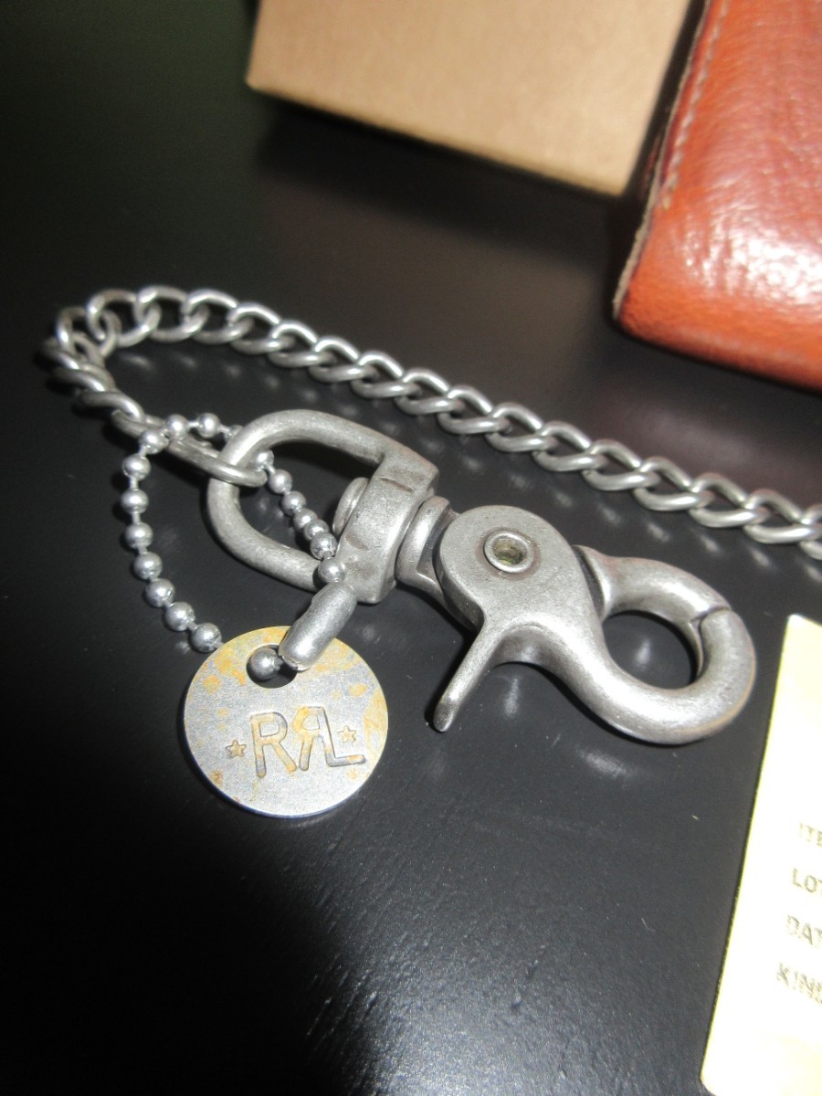 新品未使用】 RRL Leather Concho Chain Wallet レザー コンチョ