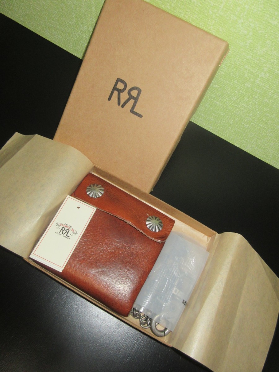 新品未使用】 RRL Leather Concho Chain Wallet レザー コンチョ
