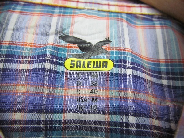 SALEWAsarewa lady's check pattern shirt short sleeves M b17432