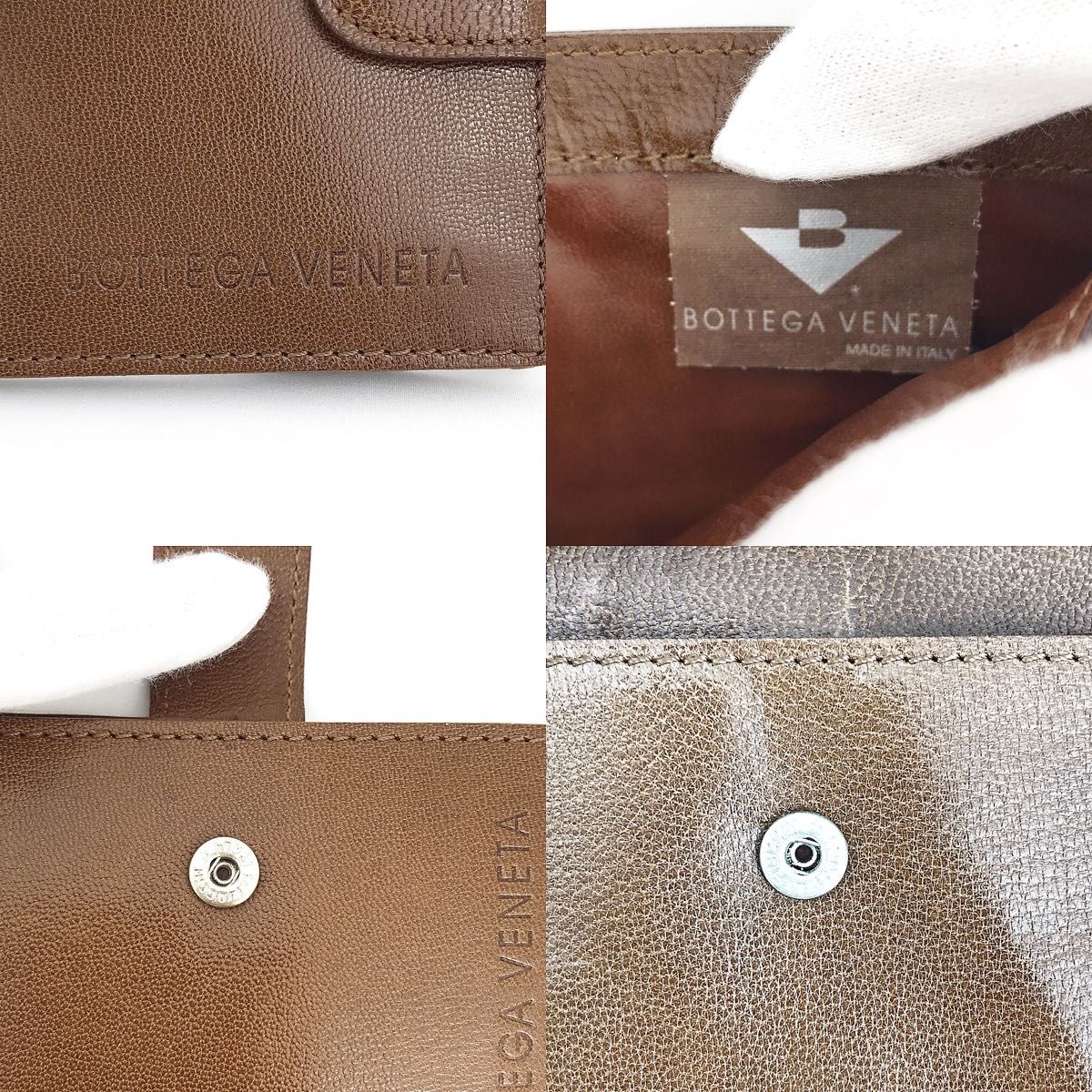 ☆美品☆ボッテガヴェネタ 折り財布 ブラウン BOTTEGAVENETA 茶色 レザー