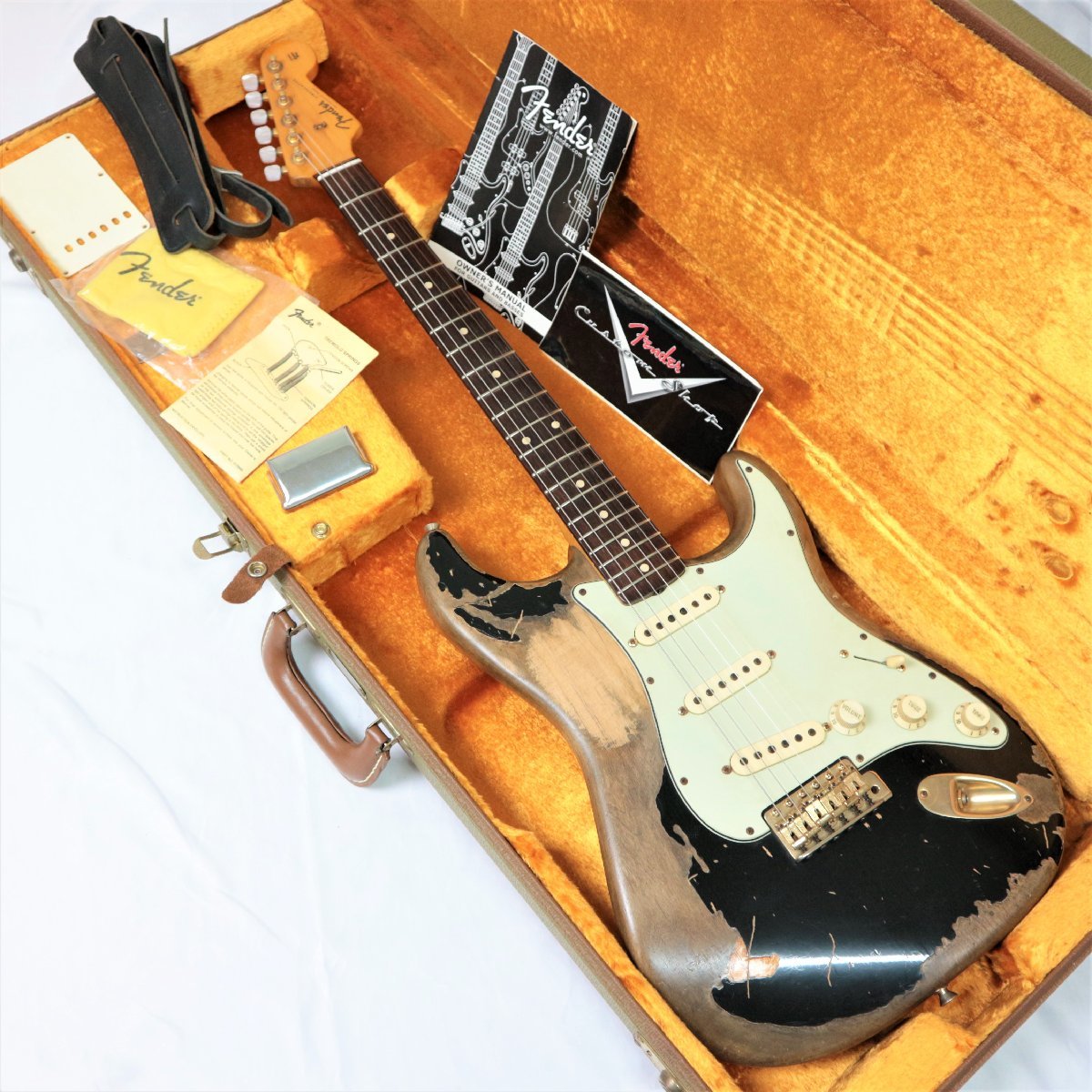 [*. высшее. звук *]Fender Custom Shop relic 1960 john mayer custom Fender Stratocaster крыло Custom Shop BLACK1