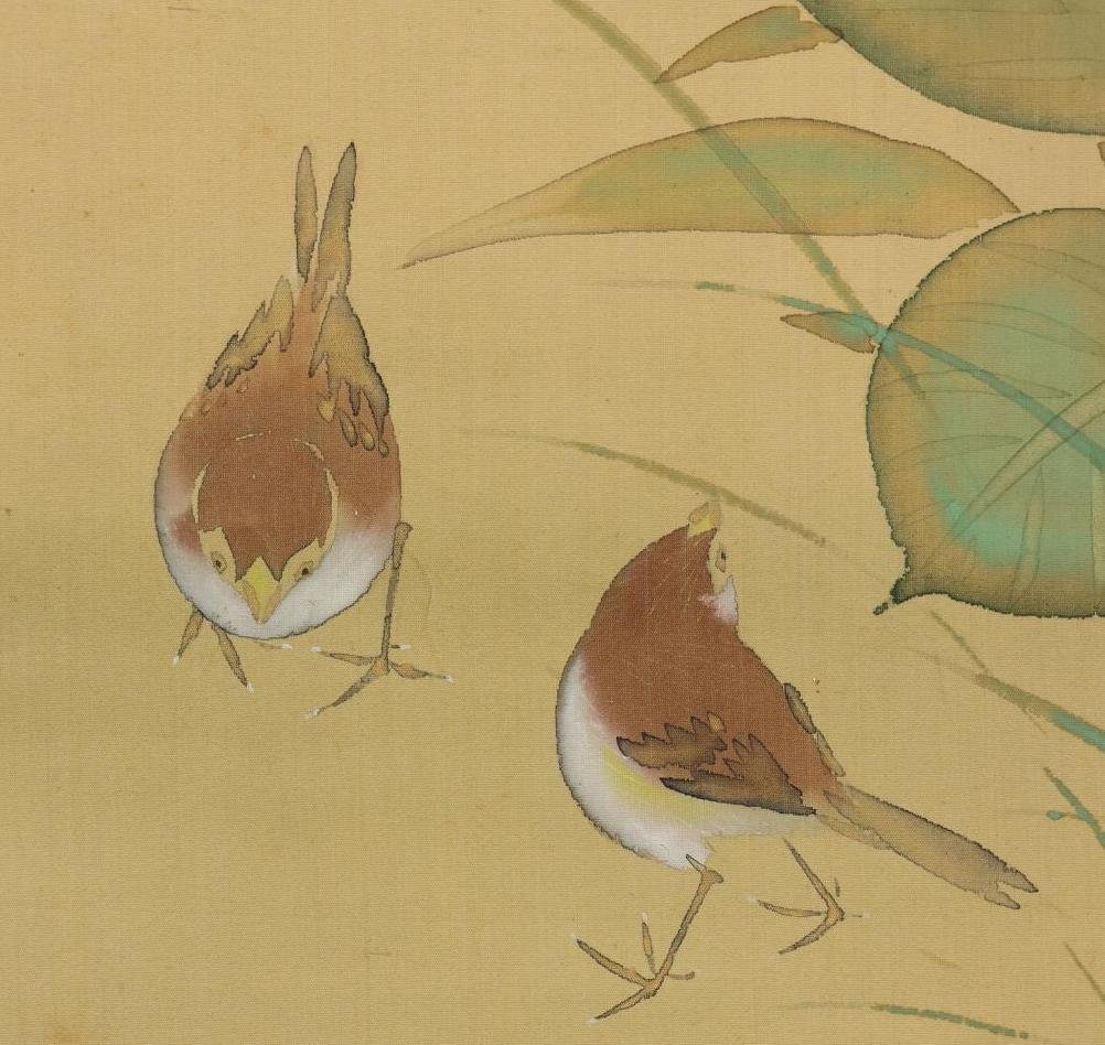 【模写】◆酒井抱一◆花鳥図◆紫陽花◆日本画◆絹本◆掛軸◆s278の画像6
