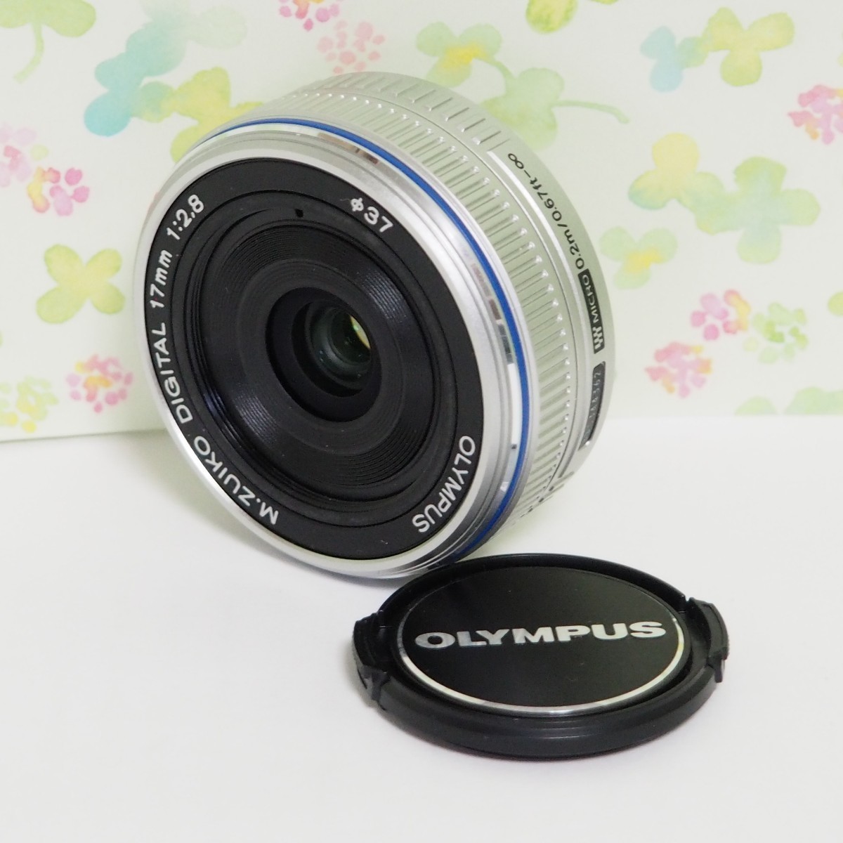 動作確認済 オリンパス OLYMPUS パンケーキレンズ シルバー 17mm