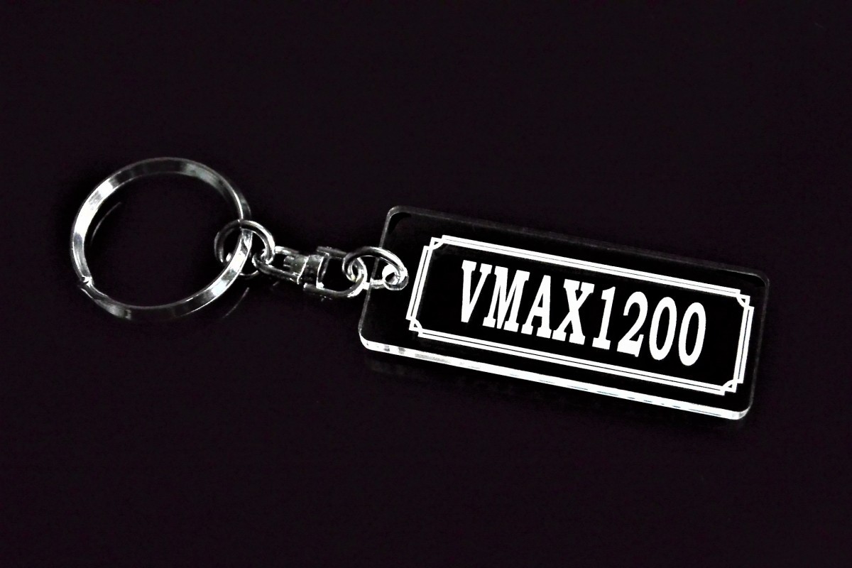 A-964 VMAX1200 アクリル製 クリア 2重リング キーホルダー カスタム パーツ 外装 シート ミラー 等のアクセサリーに_画像2