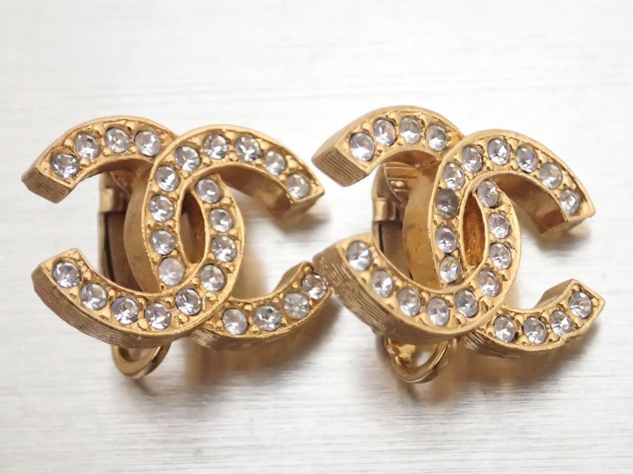 シャネル CHANEL イヤリング ココマーク メタル/ラインストーン