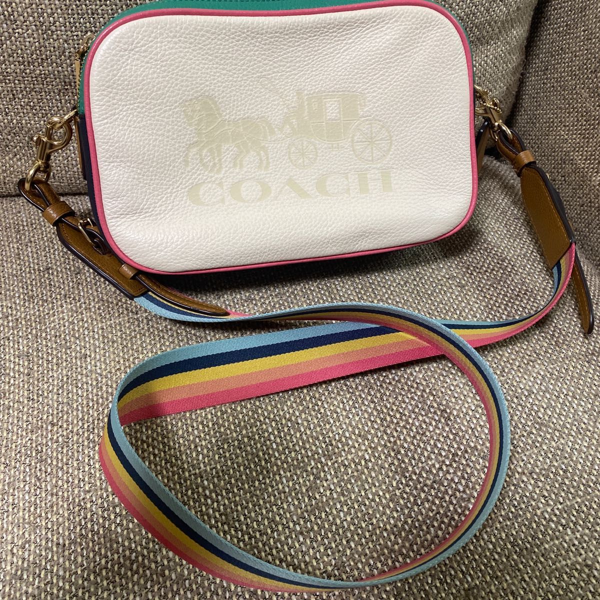 最終値下げ COACH コーチ ショルダーバッグ 美品 中古 馬車ロゴ