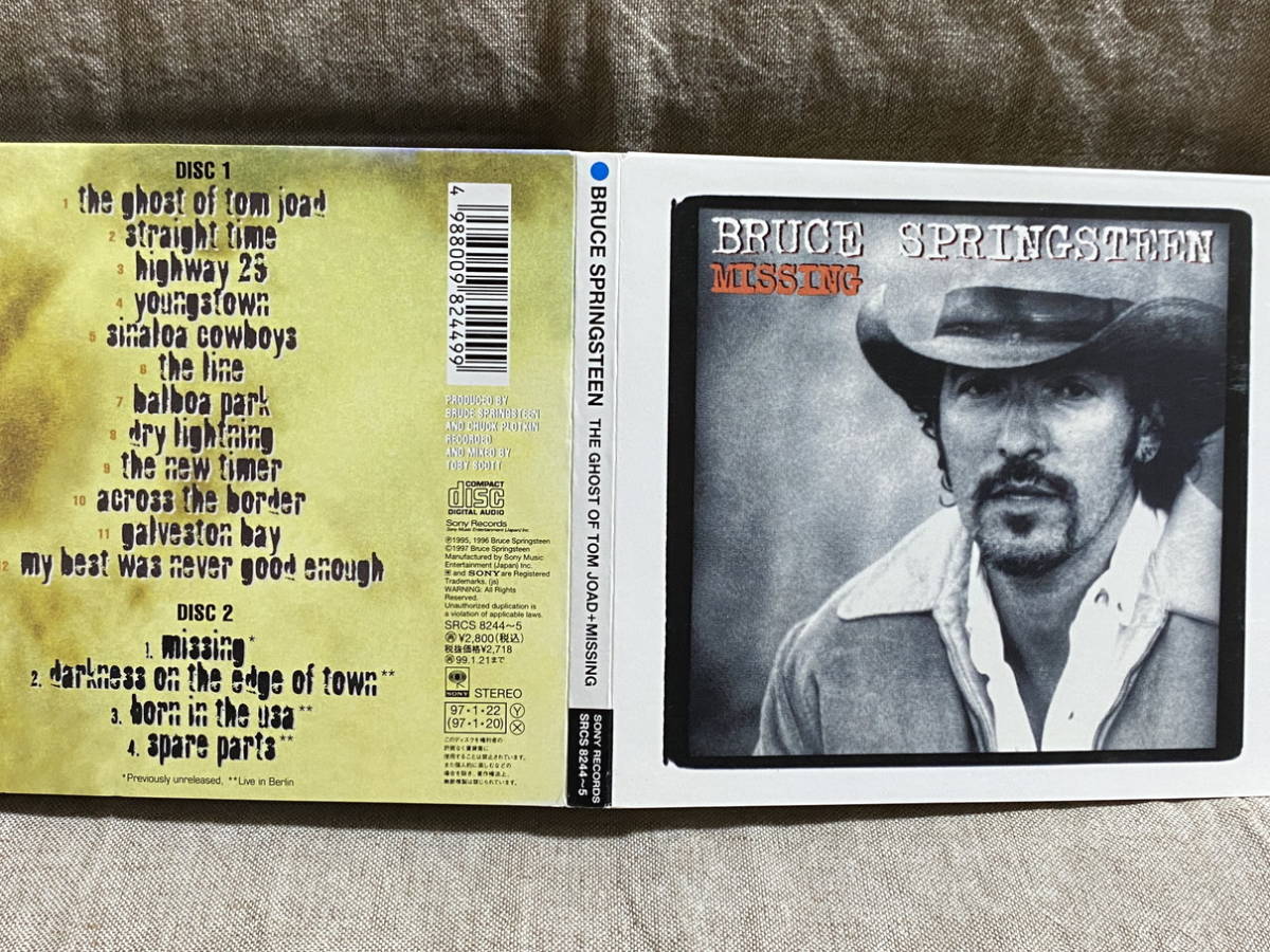 BRUCE SPRINGSTEEN - THE GHOST OF TOM JOAD + MISSING 日本盤 SRCS8244 2CD シール付き_画像2