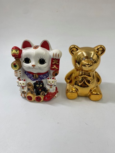 ☆縁起物 貯金箱 招き猫 金のクマさん♪♪ | JChere雅虎拍卖代购