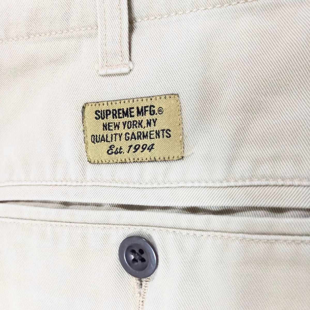 supreme ショートパンツ チノパン サイズ34 ベージュ 美品 シュプリーム