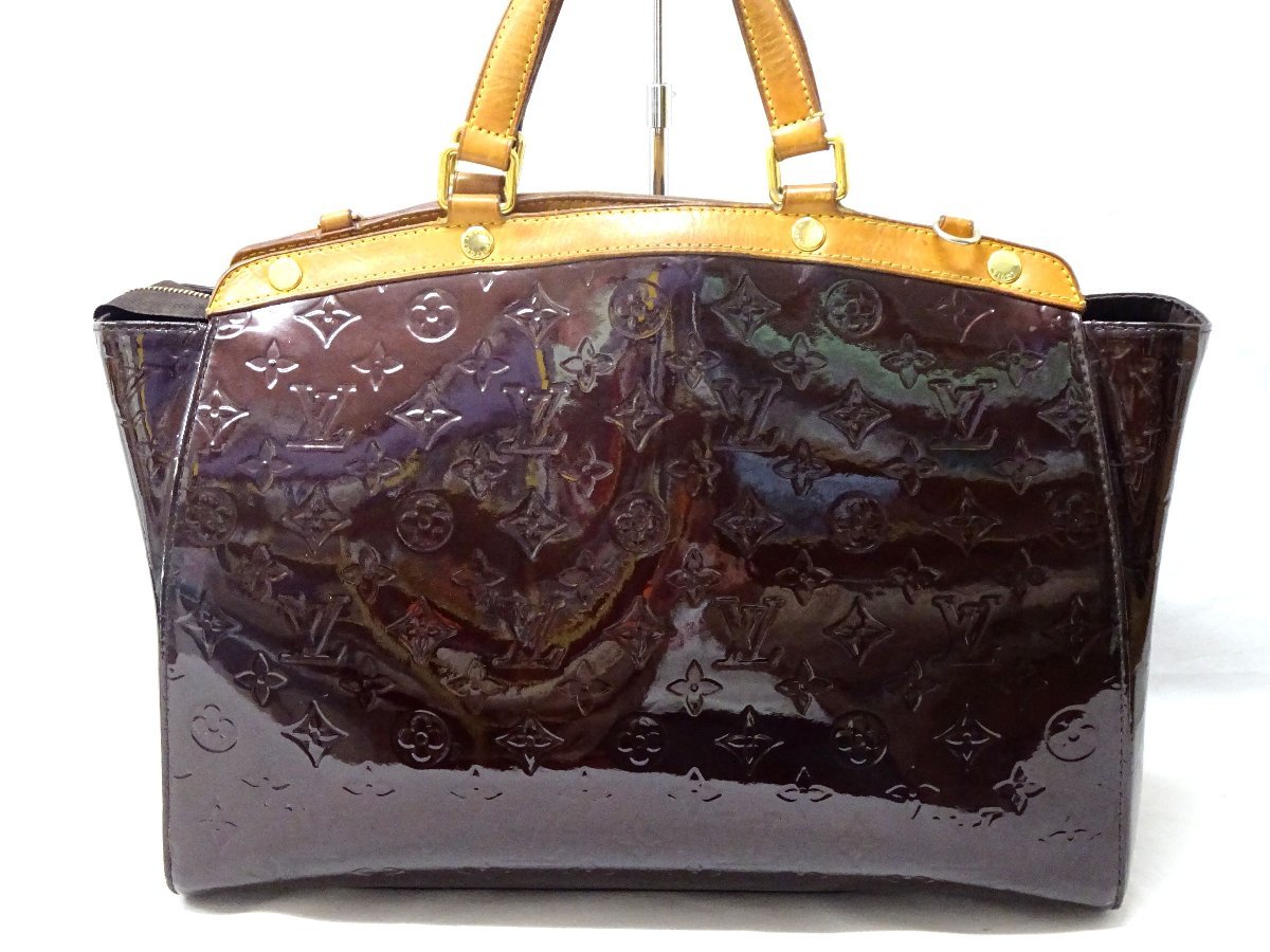 即決 ルイヴィトン/LOUIS VUITTON モノグラム ヴェルニ アマラント ブレアGM M91616 SR2143 ハンドバッグ_画像2