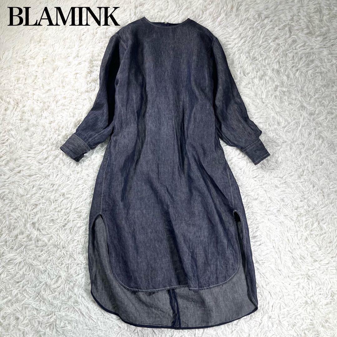 超美品の 極美品BLAMINK ブラミンク リネンデニム シャンブレー