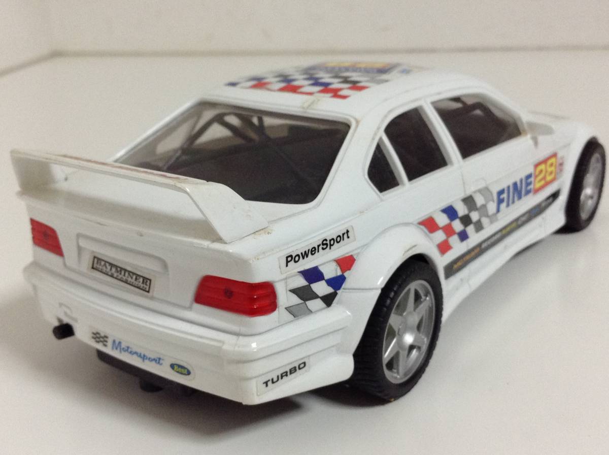 BMW 2代目 M3 クーペ E36 レーシング 1993年式~ 1/24 約18.3cm フリクション走行 ミニカー 送料￥350_中古品ですスレキズがあります