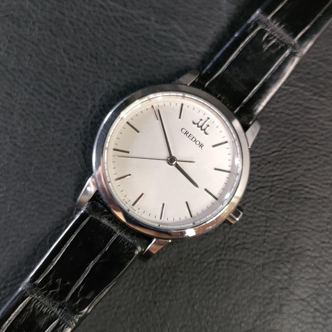 極美品【稼働品】SEIKO セイコー クレドール 4J81 シルバー ホワイト