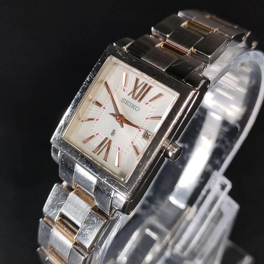 激安単価で 美品【稼働品】SEIKO セイコールキア 7N82 ホワイト