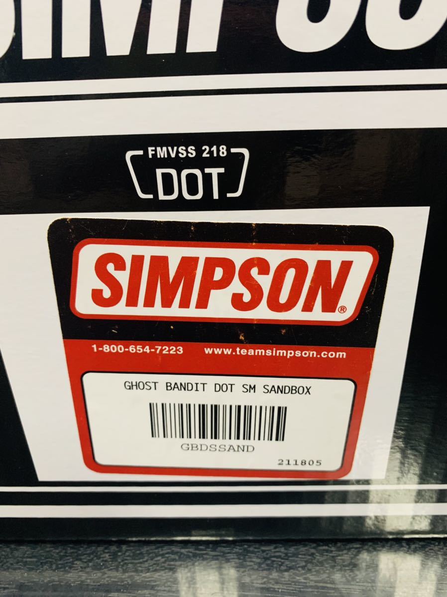 SIMPSON シンプソン　ヘルメット　ゴーストバンディット　Sandbox 激レア新古品　元箱あり　サイズM 送料無料_画像5