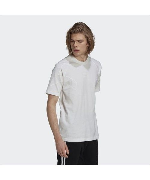 【L】デザインライン Rekive 半袖 Tシャツ 新品未使用 タグ付き ロゴ刺繍  アディダスオリジナルス レギュラーフィット