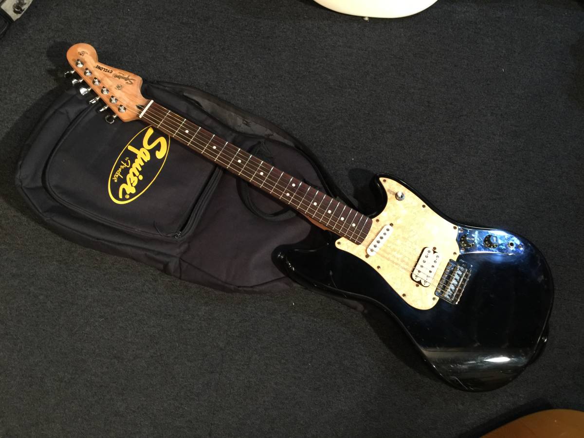 No.020223 生産完了！Fender Squier FSR Cyclone BLK/R メンテ済み！EX- - -の画像1