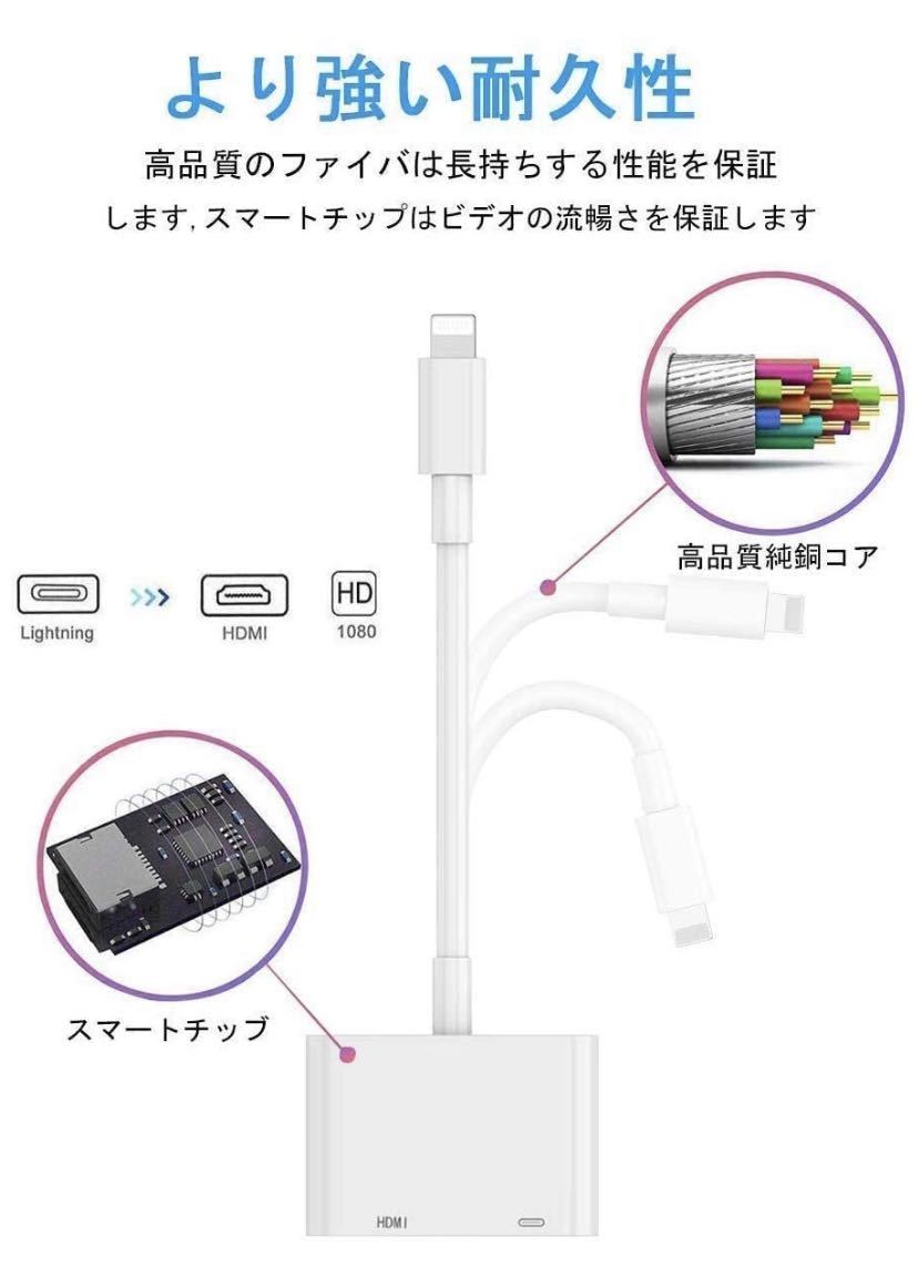 Lightning HDMI 変換ケーブルiPhone HDMIコネクタケーブル