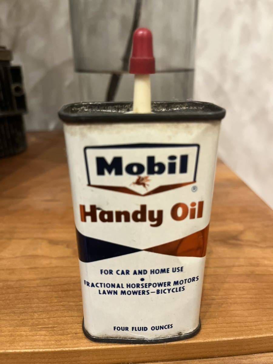 【送料無料】ビンテージ ハンディオイル缶 Mobil handy oil モービルペガサス ガレージ hotrod 1950's 1960’s アメリカンvintage