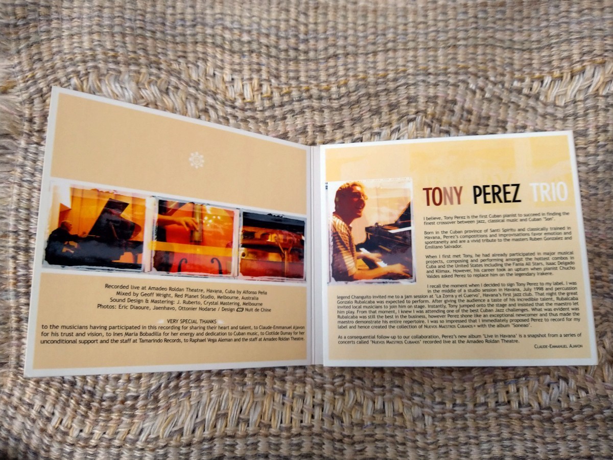 ☆Tony Perez Trio／Live In Havana☆☆　　　　　　　【CD多数セール中…】寺島靖国氏推薦盤_画像2