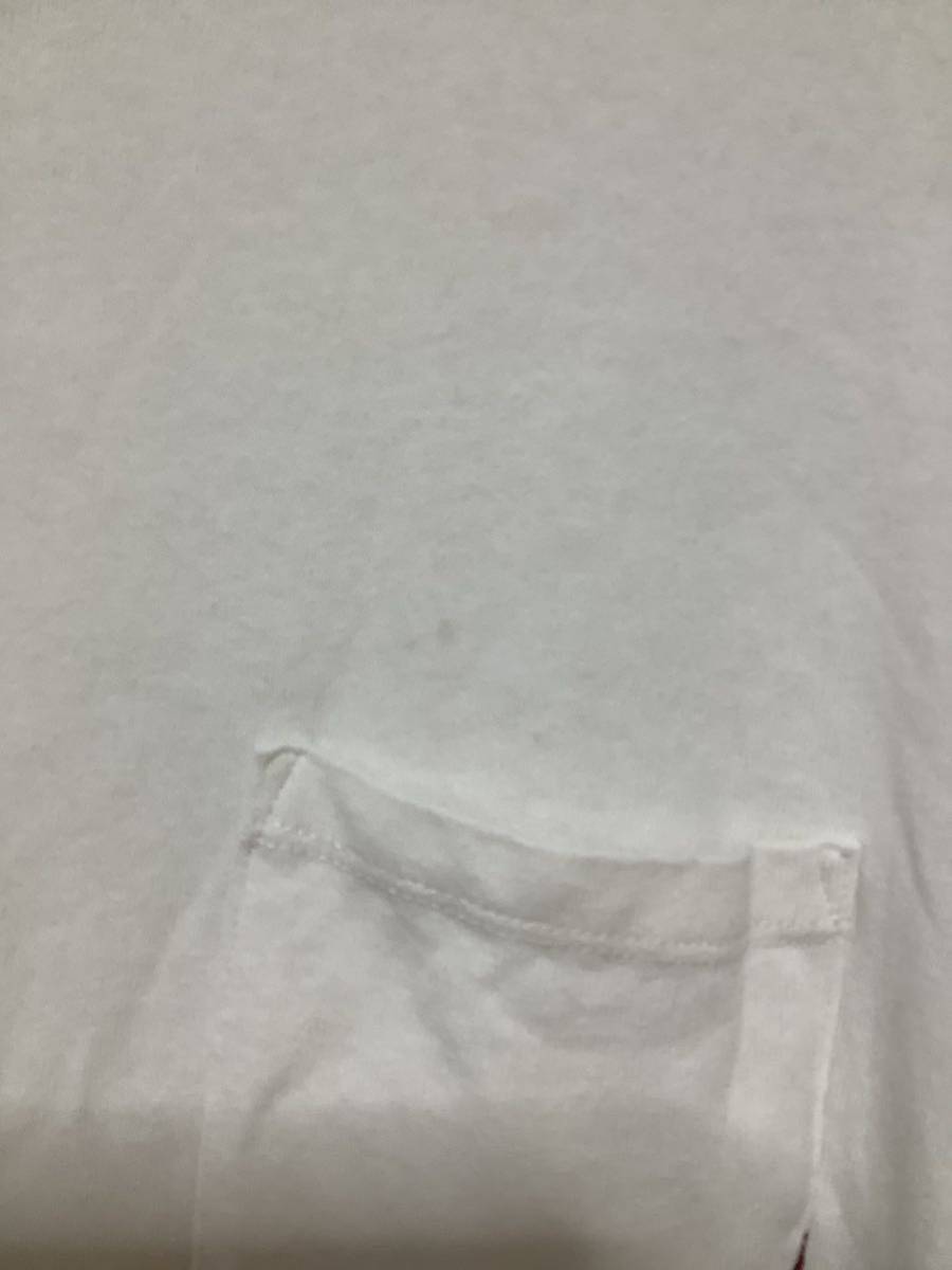 の1101 ALPHA アルファ 無地 半袖Tシャツ M ホワイト 胸ポケット_画像5