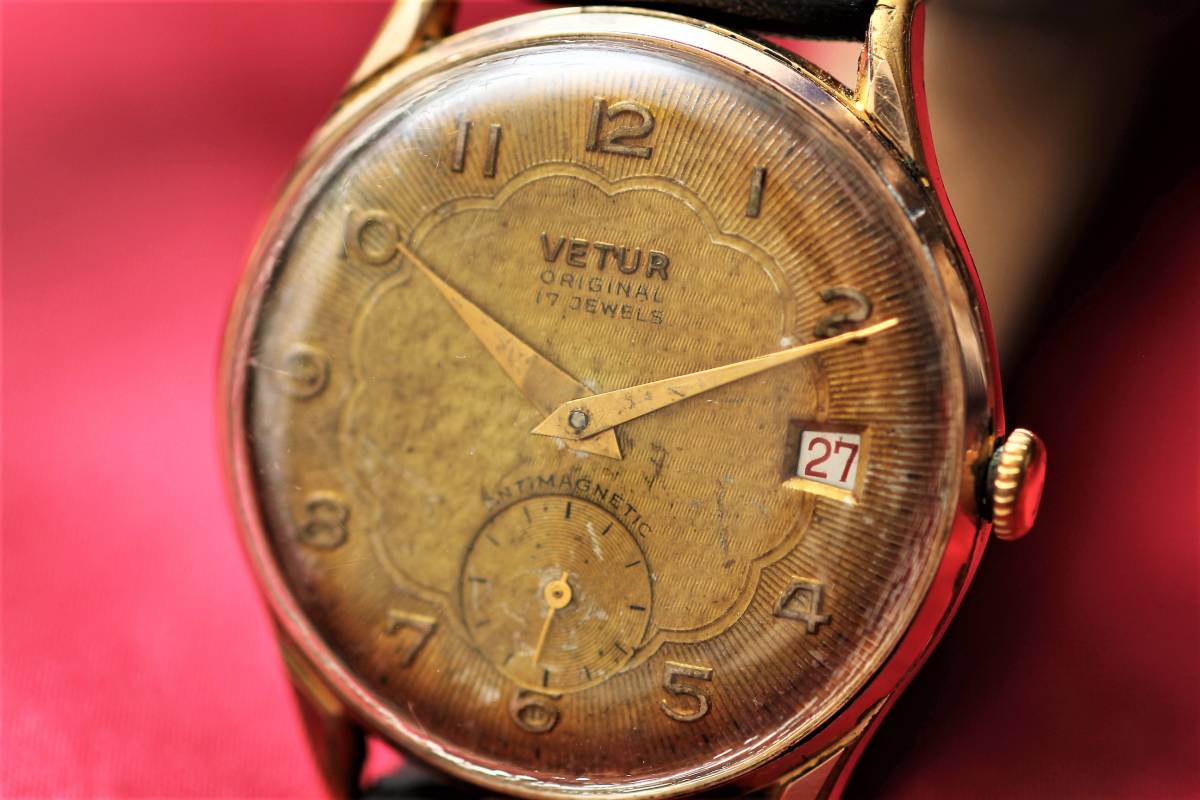 ☆希少 VETUR スイス製 手巻き 時計 腕時計 ヴィンテージ アンティーク 動作品