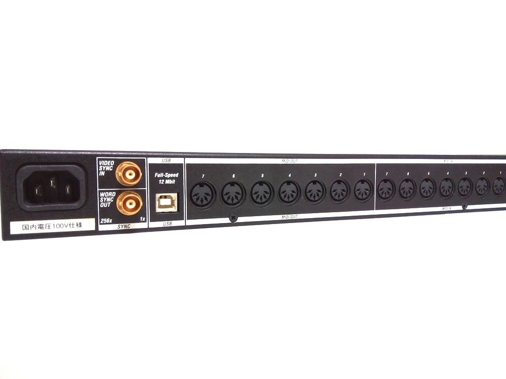  beautiful MOTU 8IN/8OUT MIDI interface 1U rack mount USB model all MIDI port CUBASE DAW verification interface prompt decision have control number V