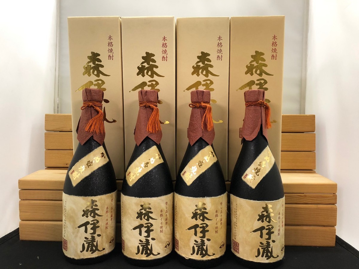 森伊蔵４本セット 本格焼酎 芋焼酎 720ml 四合瓶 25度 未開栓 金ラベル ゴールド