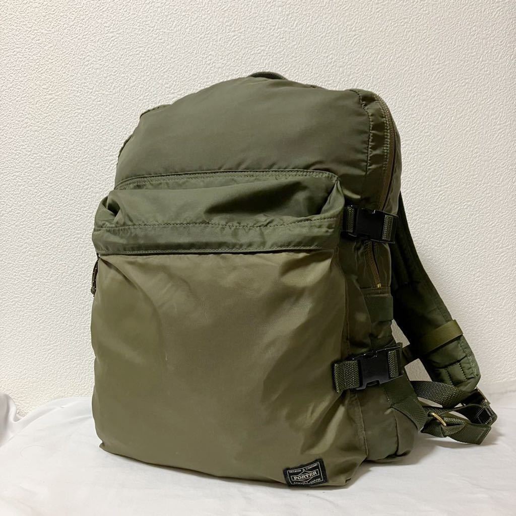 PORTER FORCE DAYPACK 855-0592 オリーブドラブ 定価¥55,000 ポーター