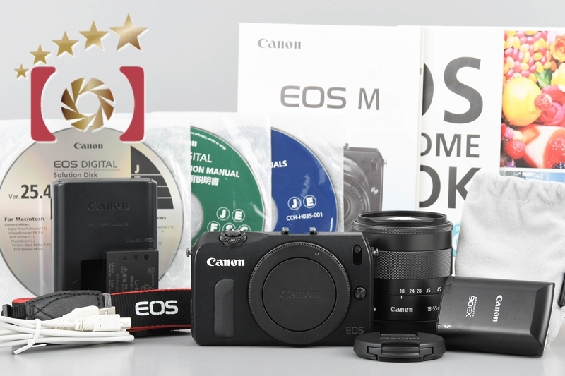 大人気新品 EOS キヤノン 【中古】Canon M ブラック レンズキット STM