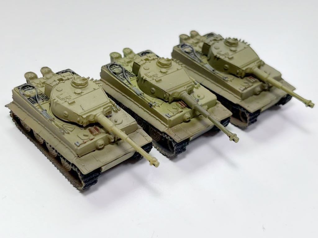 1/144 TAKARA Takara WTM World Tank Museum 1 Germany Tiger tank single color camouflage ×3