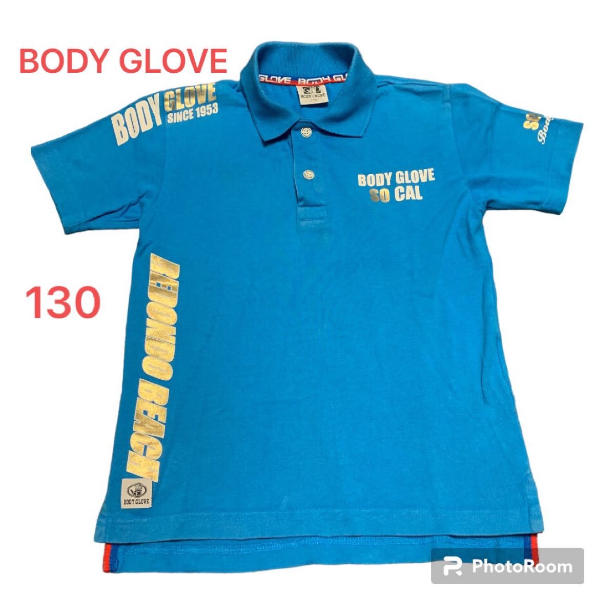 BODY GLOVEボディグローブ 半袖　サイズ130  ブルー ポロシャツ