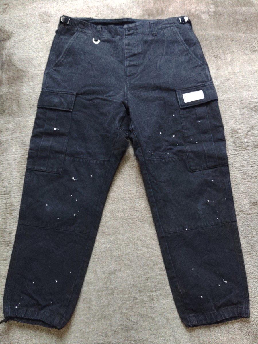 uniform experiment × fragment dripping cargo pants black size3 L